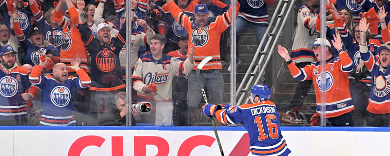 Two-goal performances from Dickinson, Kapanen, lift Oilers to 4-3 Game 1 win over Ducks: Recap, Reaction and Highlights