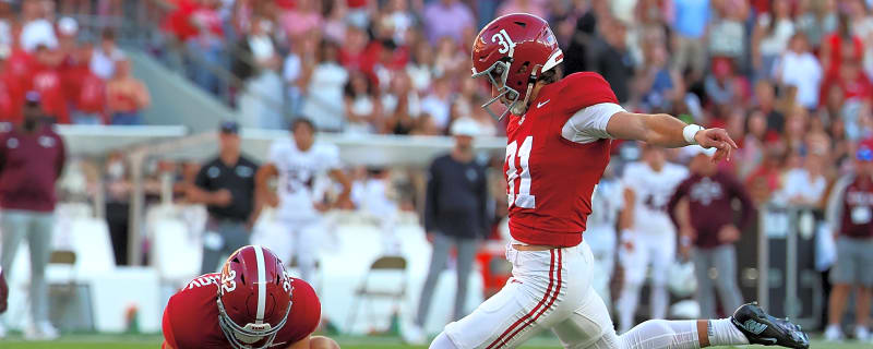 How has Alabama kicker Conor Talty responded to first misses of the season?