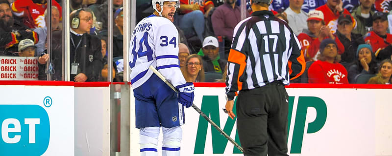 Maple Leafs’ Auston Matthews laments penalties in loss to Flames