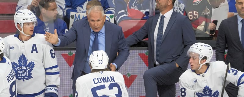 Scenes from Leafs’ morning skate: Blais operates as 13th forward, Berube, Treliving expand on Cowan