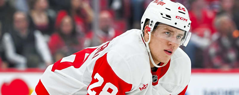 Red Wings’ Michael Brandsegg-Nygård has emerged as a serious Calder Trophy threat