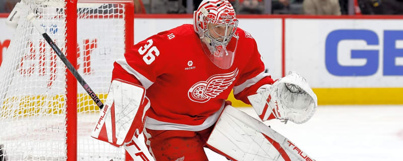 Red Wings’ John Gibson exits game against Predators with upper-body injury
