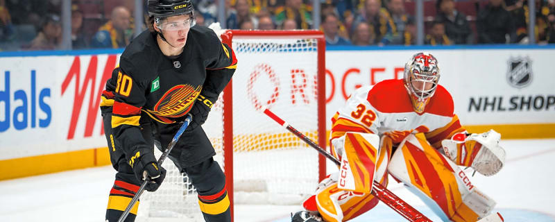 Scenes from morning skate: Cootes, Novotný & Rogowski among young Canucks suiting up vs. Flames