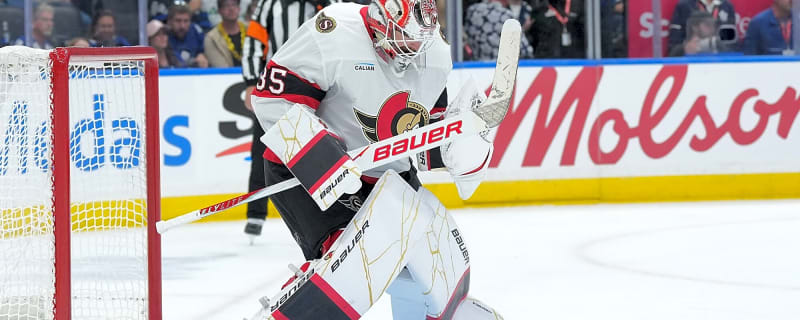 Senators’ Linus Ullmark leaves game against Bruins