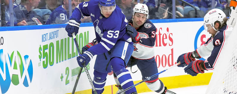 John Tavares touts Easton Cowan’s continued growth after assist on tying goal vs. Blue Jackets