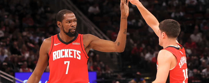 Rockets’ Kevin Durant shrugs off burner talk and lets the speculation hang