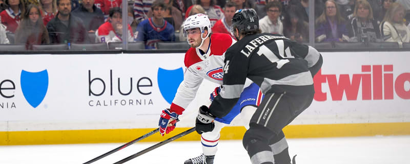 Kirby Dach’s spot is alongside Patrik Laine on the bench