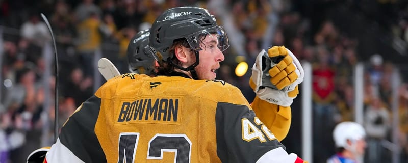 Braeden Bowman Golden Knights: Rookie finding footing fast