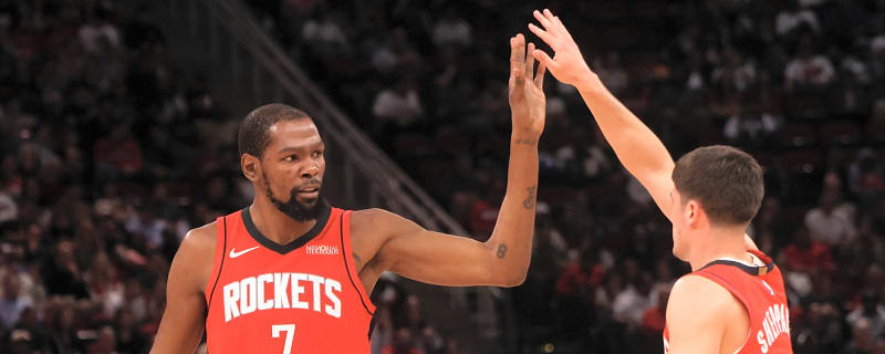 Rockets’ Kevin Durant shrugs off burner talk and lets the speculation hang