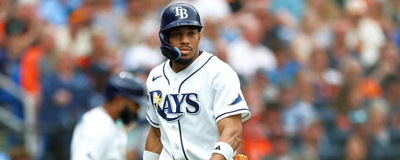 Chandler Simpson suffers a bizarre injury on a stolen base