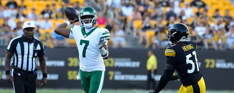 Jets QB PFF Grades vs Steelers
