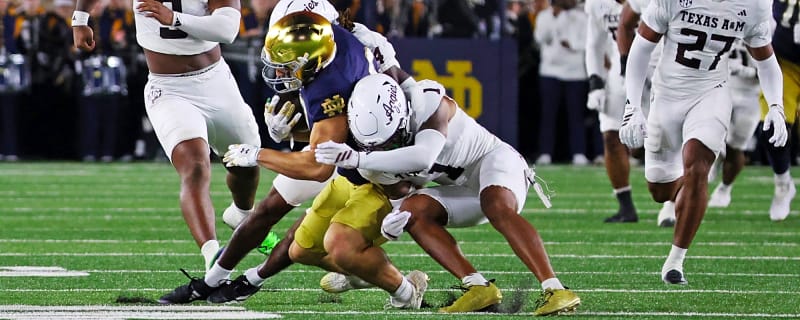 Texas A&M safety Bryce Ansderson carted off the field after terrible injury
