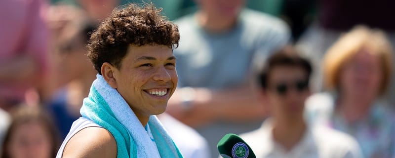 Ben Shelton shouts out girlfriend Trinity Rodman after win at Wimbledon