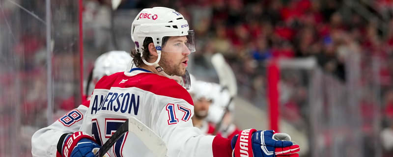 Josh Anderson took to the ice in a regular jersey this morning