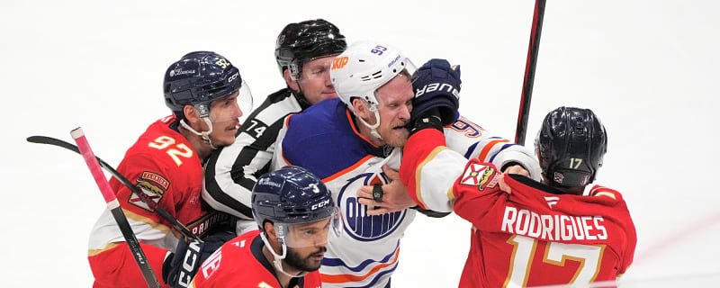 Watch: Huge Scrum Breaks Out During Oilers-Panthers Game 3
