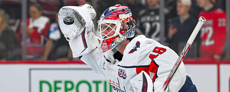 Watch: Capitals goalie Logan Thompson makes save of the playoffs