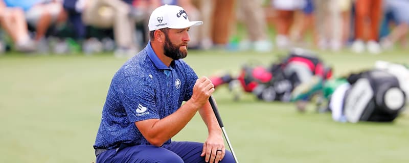 Watch: Jon Rahm nearly snaps his club after bad shot at Masters