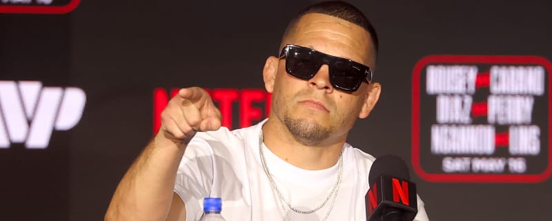 Nate Diaz slaps choke on Ariel Helwani in comical final interview ahead of MMA return