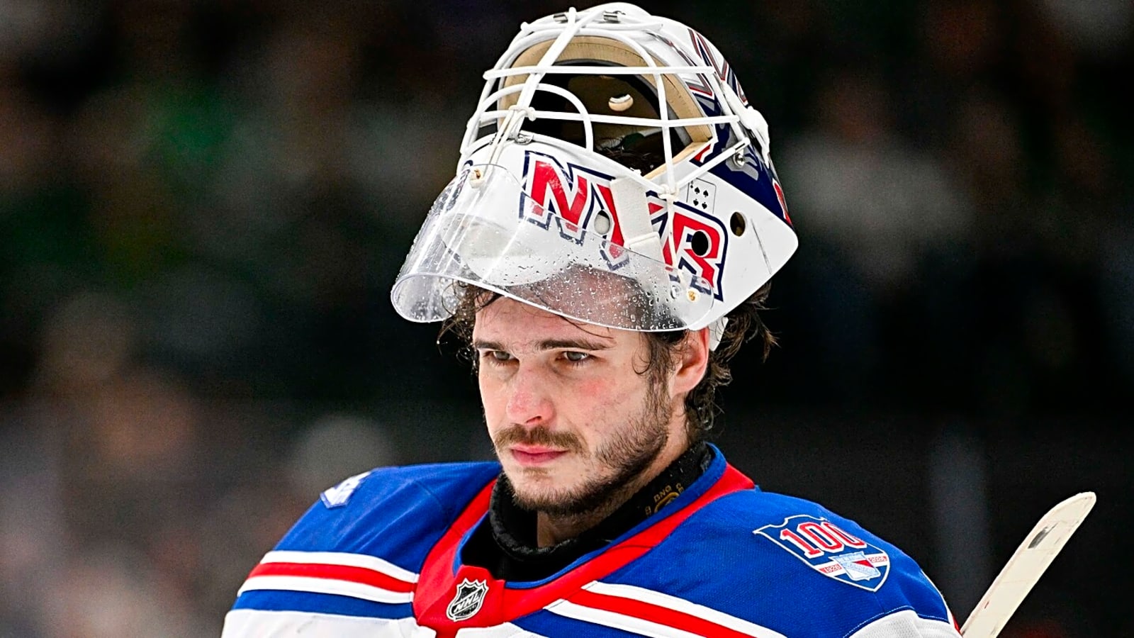 Rangers goalie Igor Shesterkin scores first career goal
