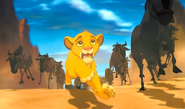 The stampede in 'The Lion King'