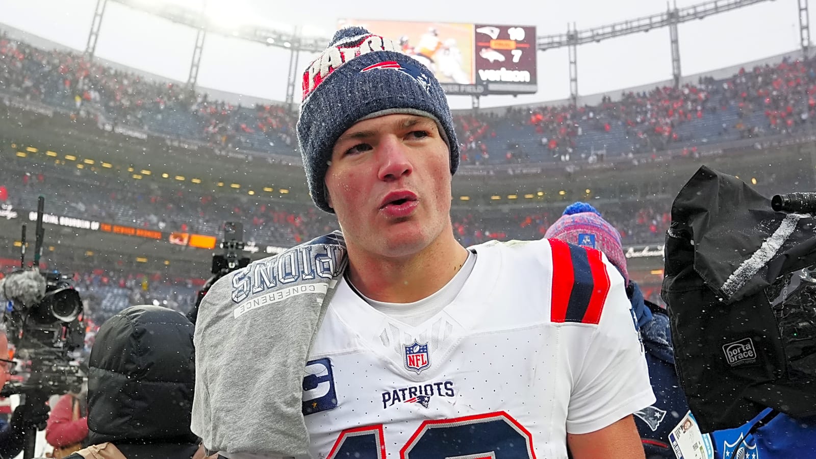 Drake Maye shares update on shoulder injury for Super Bowl LX