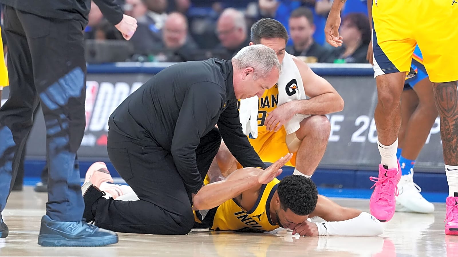 Pacers' Tyrese Haliburton leaves Game 7 with non-contact injury