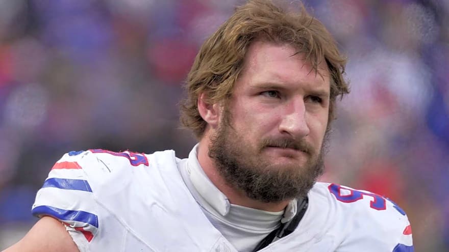 Joey Bosa slams his helmet after Bills’ playoff loss
