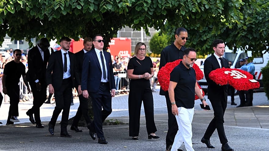 Liverpool players unite in silence as Jota laid to rest in emotional Gondomar funeral