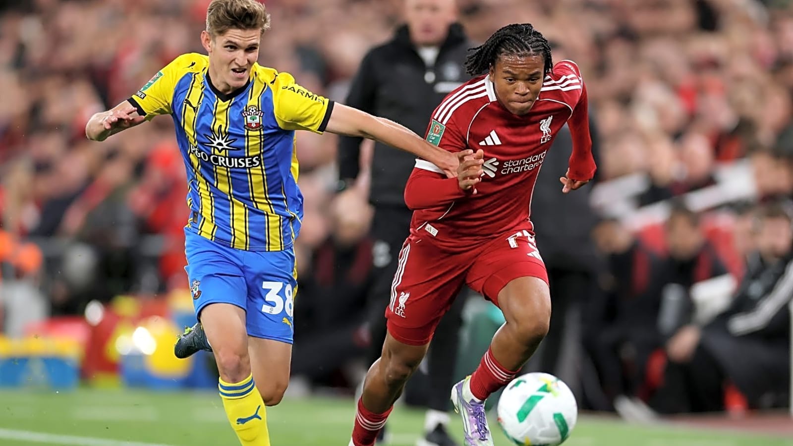Andy Robertson challenged over lack of support for Rio Ngumoha in Southampton win