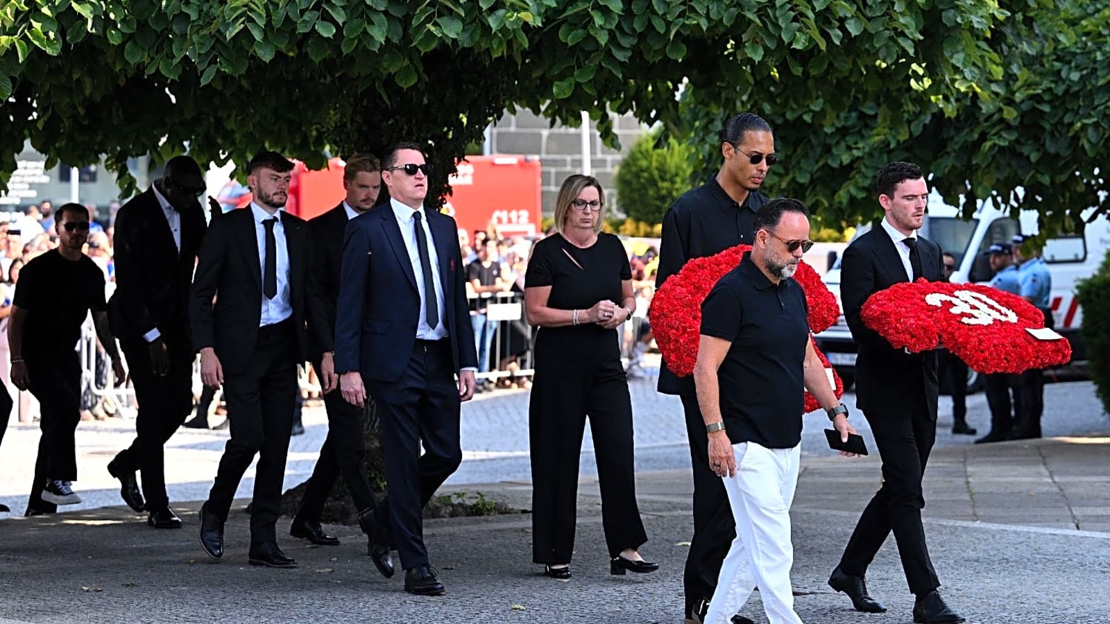 Liverpool players unite in silence as Jota laid to rest in emotional Gondomar funeral
