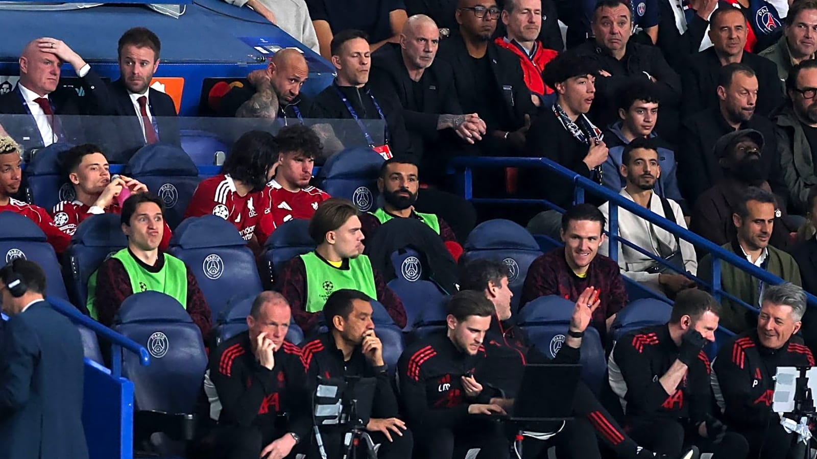 What Tony Barrett was caught doing on bench with Salah vs PSG