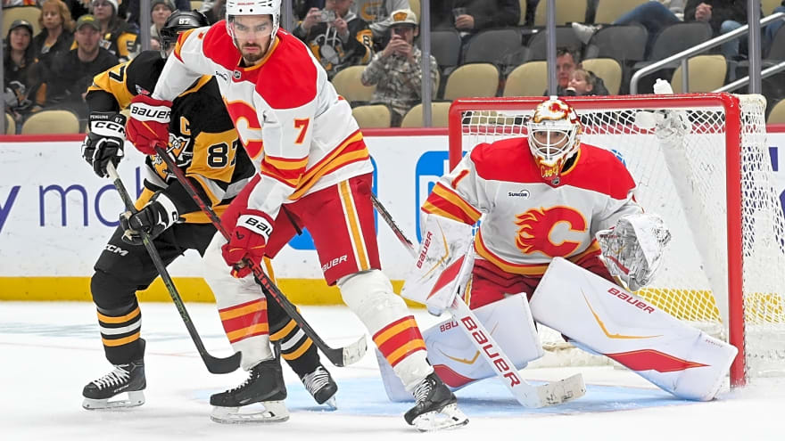 Flames backup Devin Cooley caps off ‘brutal’ flu-ridden week with win in Pittsburgh