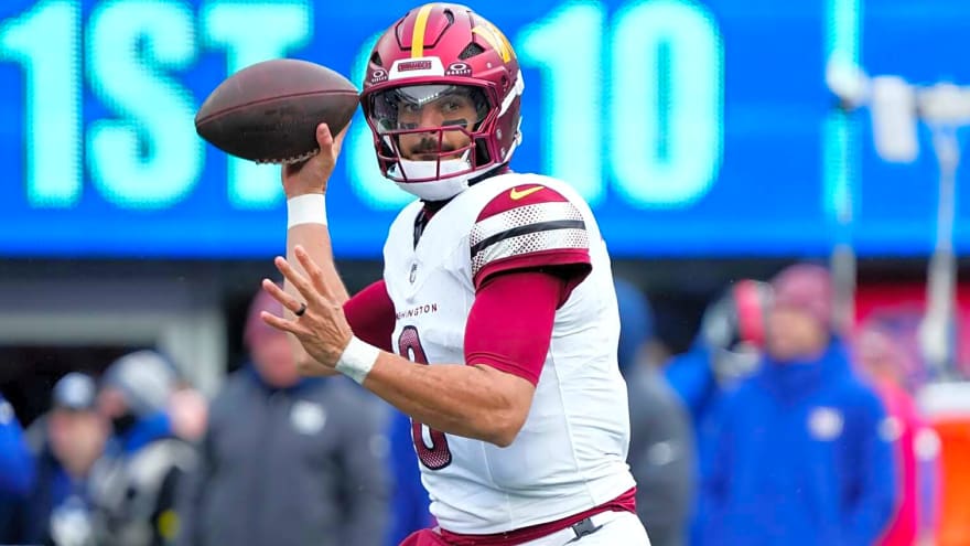 Washington Commanders Quarterback Marcus Mariota Suffers An Apparent Hand Injury