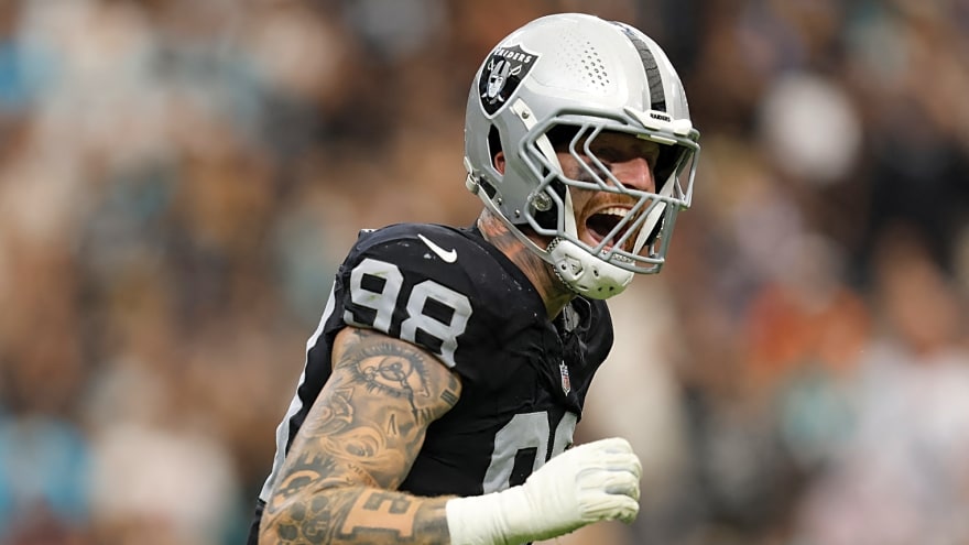 Maxx Crosby has emotional response after game vs. Dolphins