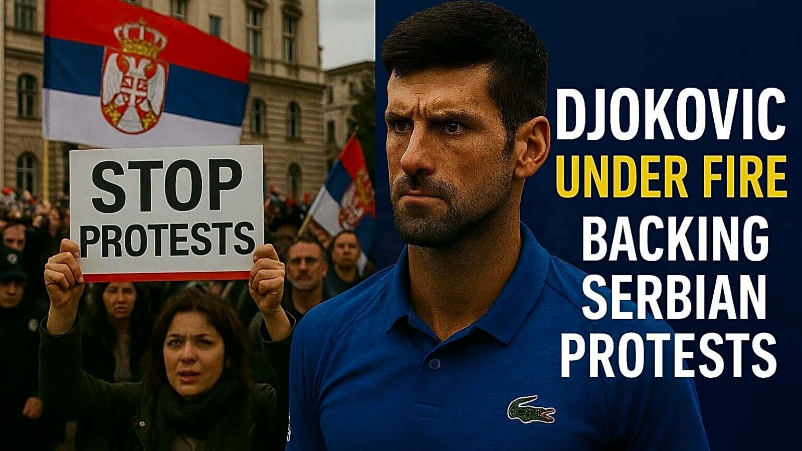 Novak Djokovic Under Fire: Tennis Legend Faces Government Backlash for Supporting Serbian Protests