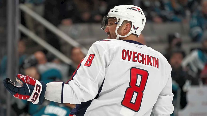 Capitals’ Alex Ovechkin closer to breaking record amid multi-goal night vs. Sharks