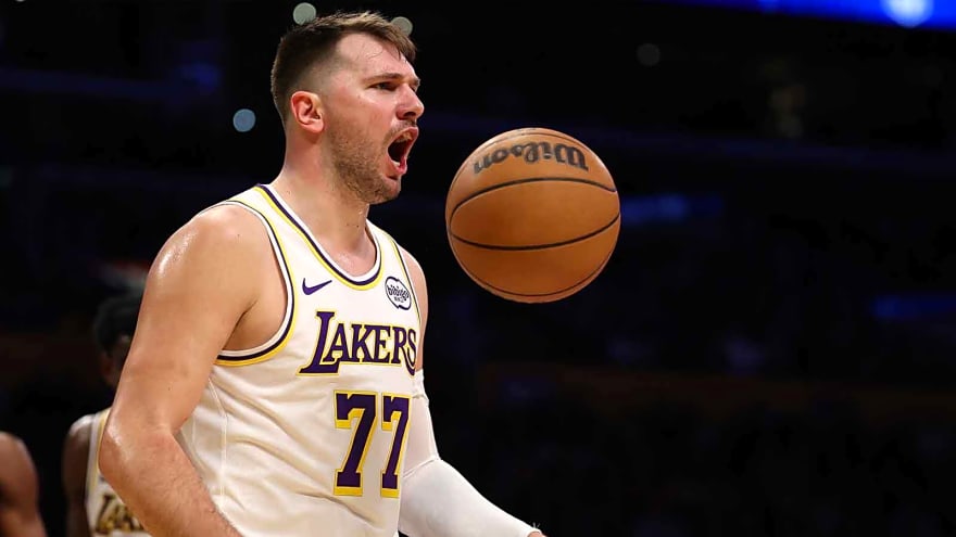 Lakers star Luka Doncic’s ‘What did you say motherf****r?’ trash talk to fan caught on viral video
