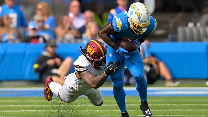 Chargers’ Omarion Hampton limited at practice ahead of Raiders game