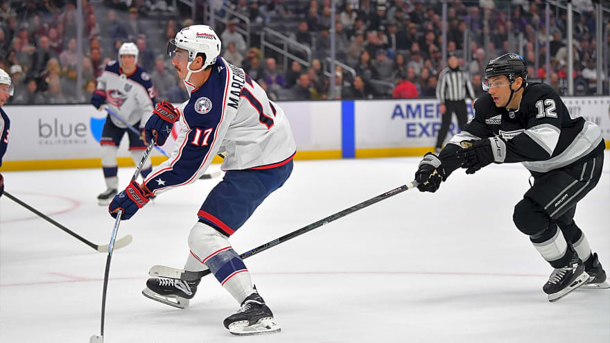 Blue Jackets’ Mason Marchment gets real on 2nd period scrum vs. Islanders