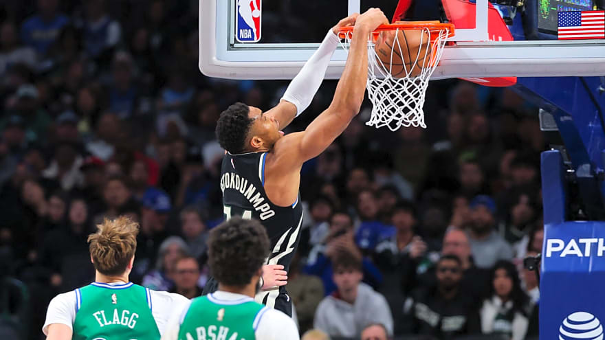 Bucks’ Giannis Antetokounmpo savagely posterizes Cooper Flagg in rookie vs. vet moment