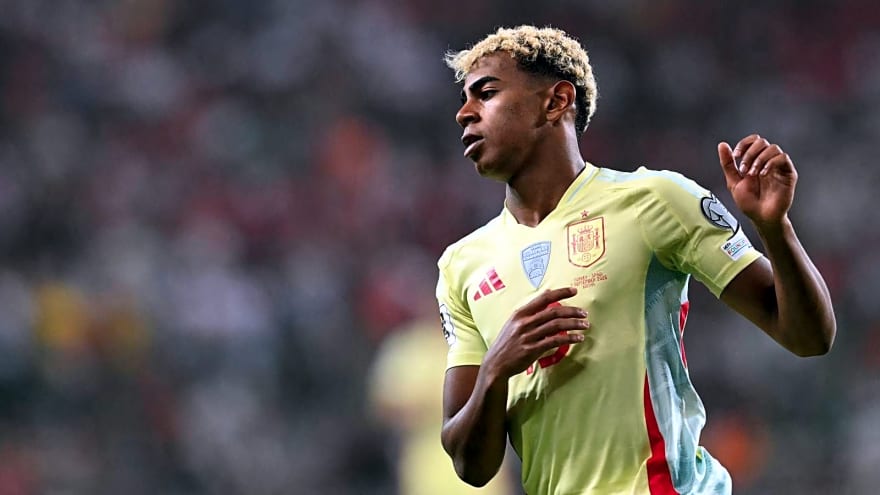 Barcelona & Spain wonderkid Lamine Yamal earns ‘mini-Messi’ nickname after inflicting World Cup injury on Portugal full-back Nuno Mendes with ‘dribbling tricks’