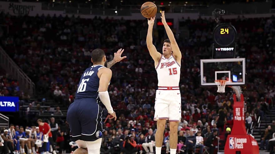 Rockets guard Reed Sheppard’s wild Stephen Curry nickname shot down by Klay Thompson