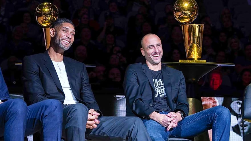 Spurs icon Manu Ginobili reminds everyone he’s the OG bald Spur