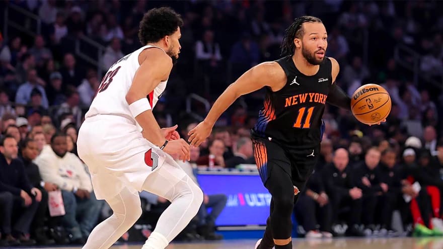 Knicks’ Jalen Brunson eclipses 10,000 career points with effortless free throw vs. Blazers