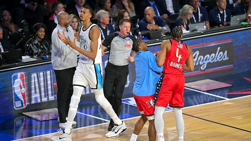 Spurs star Victor Wembanyama’s livid reaction to Scottie Barnes’ game-winner at All-Star Game