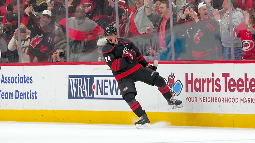 Hurricanes’ Seth Jarvis reacts to getting Team Canada call after Brayden Point injury