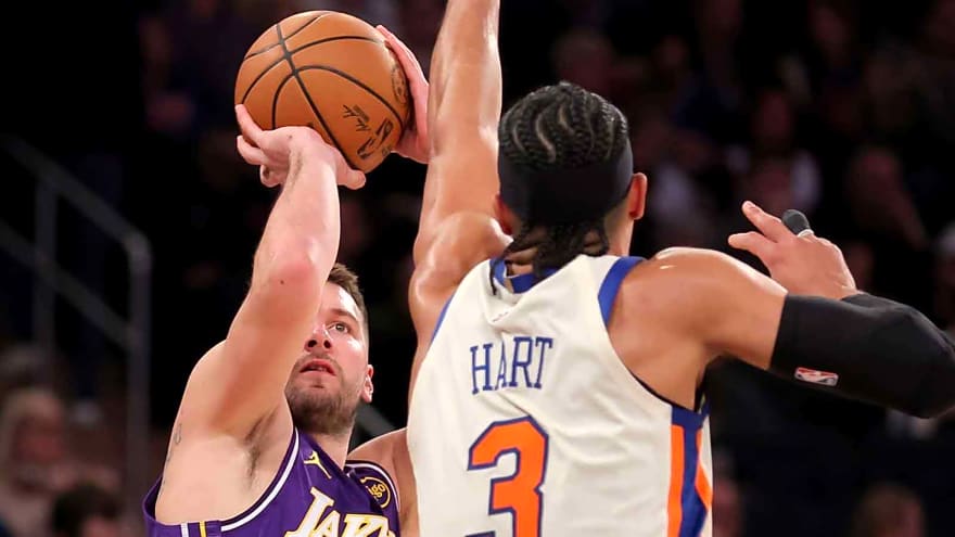 Lakers star Luka Doncic’s gesture to Spike Lee after draining triple vs. Knicks