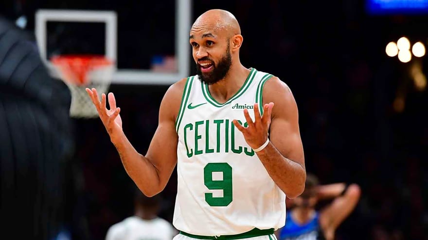 Celtics’ Derrick White left speechless after making bonkers block history