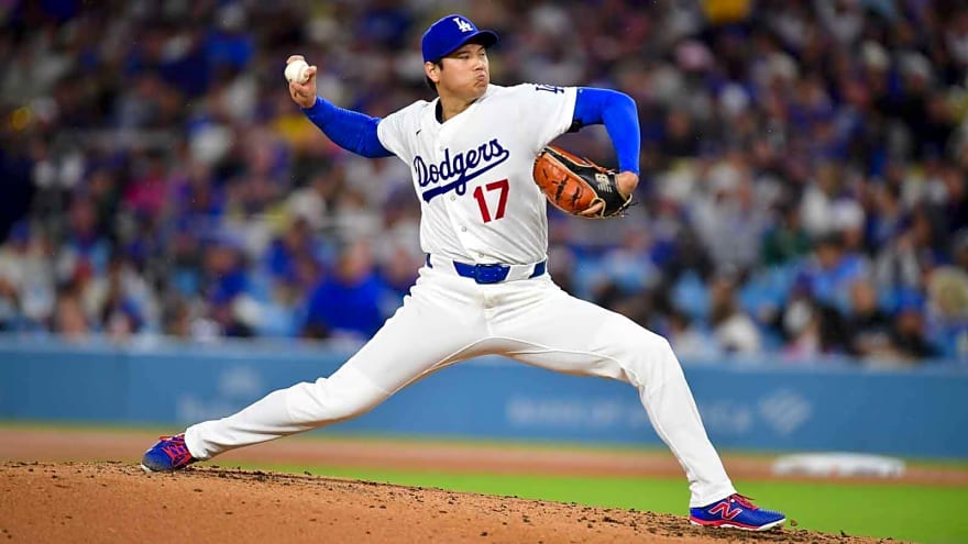 Dodgers’ Shohei Ohtani reacts to dominant first day on the mound in 2026