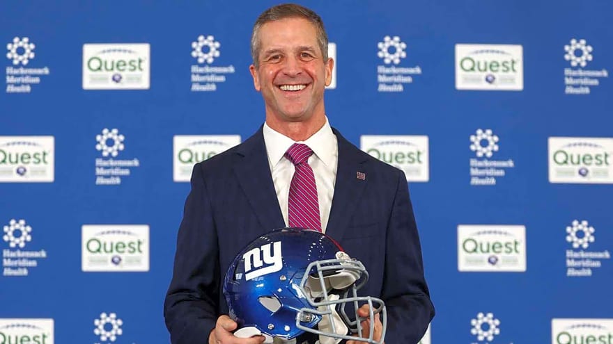 Giants’ John Harbaugh ‘ready to run through brick wall’ after talking to Jaxson Dart